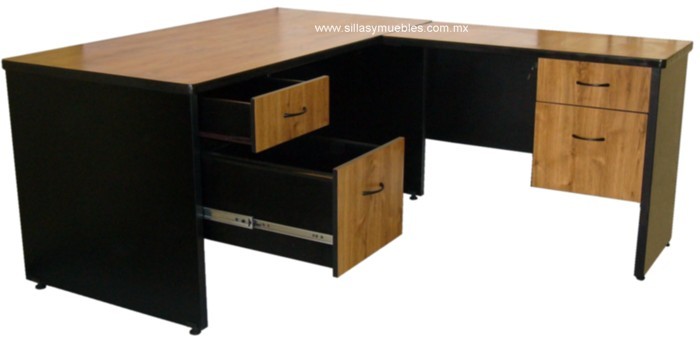 ESCRITORIO SECRETARIAL CON MESA LATERAL